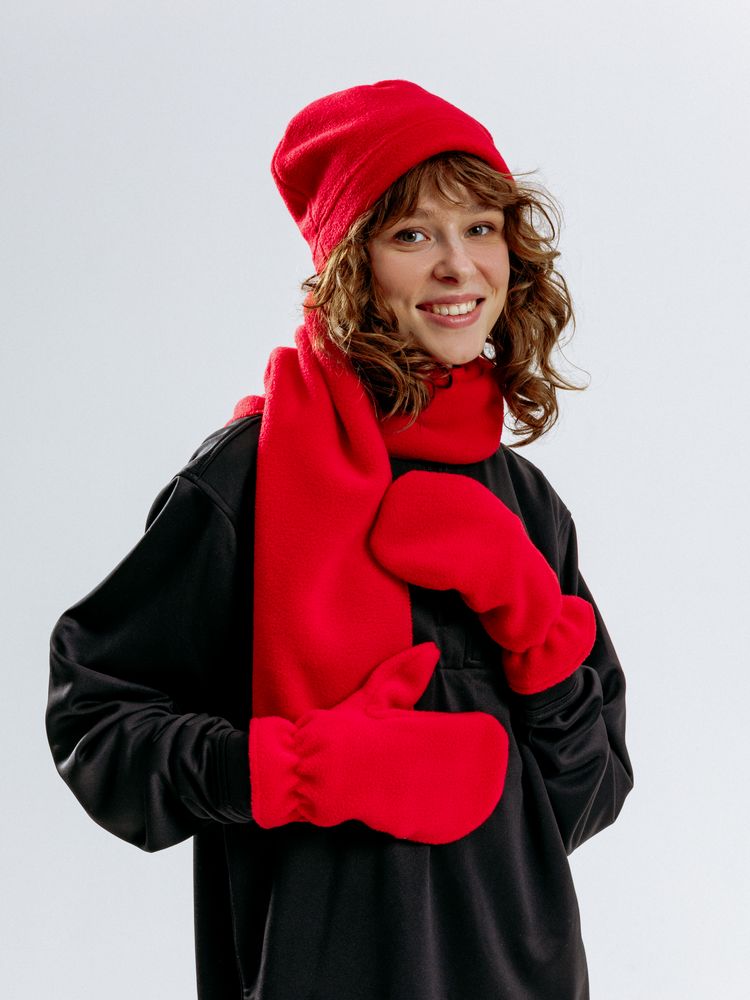 Шарф Fleecy, красный — изображение 7