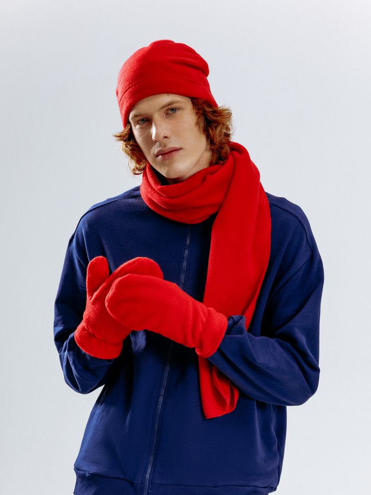 Шарф Fleecy, красный — изображение 9