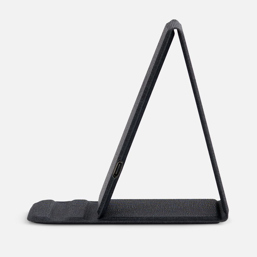 Подставка для смартфона с беспроводной зарядкой Kickstand, серая — изображение 5