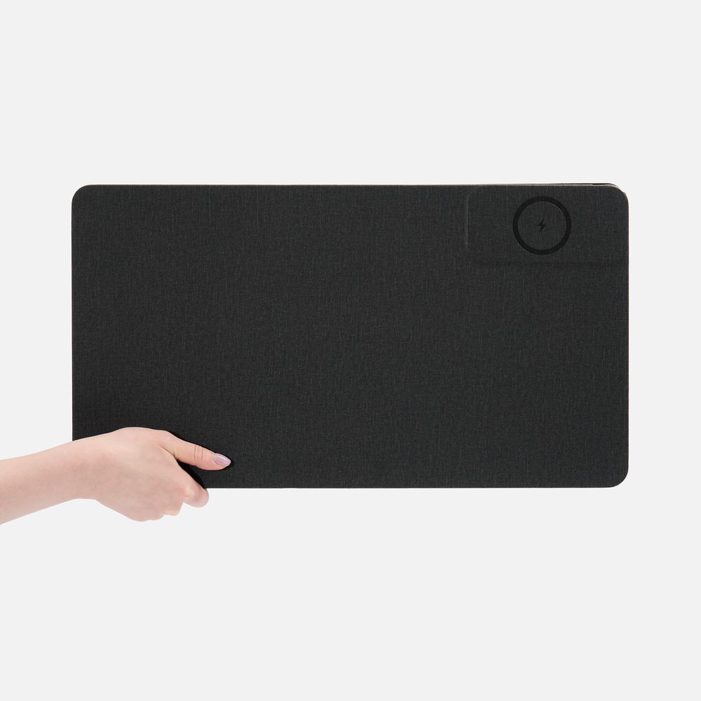 Складной стол для ноутбука с беспроводной зарядкой Kickstand Table, серый — изображение 7