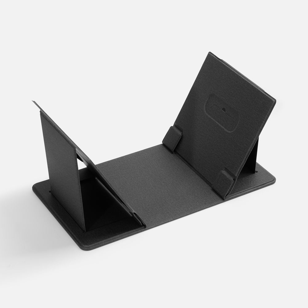 Складной стол для ноутбука с беспроводной зарядкой Kickstand Table, серый — изображение 4