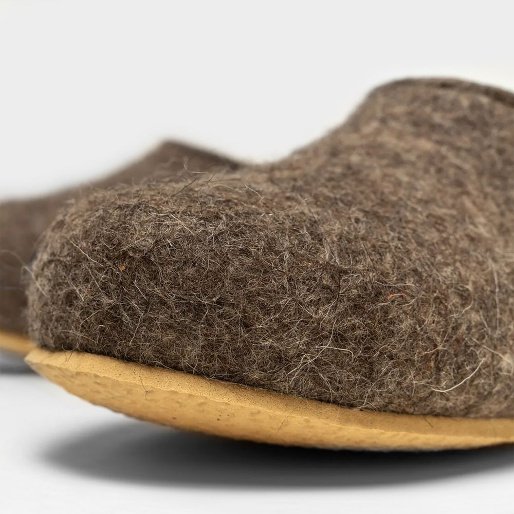 Домашние валенки Step, серо-коричневые (натуральные) — изображение 3