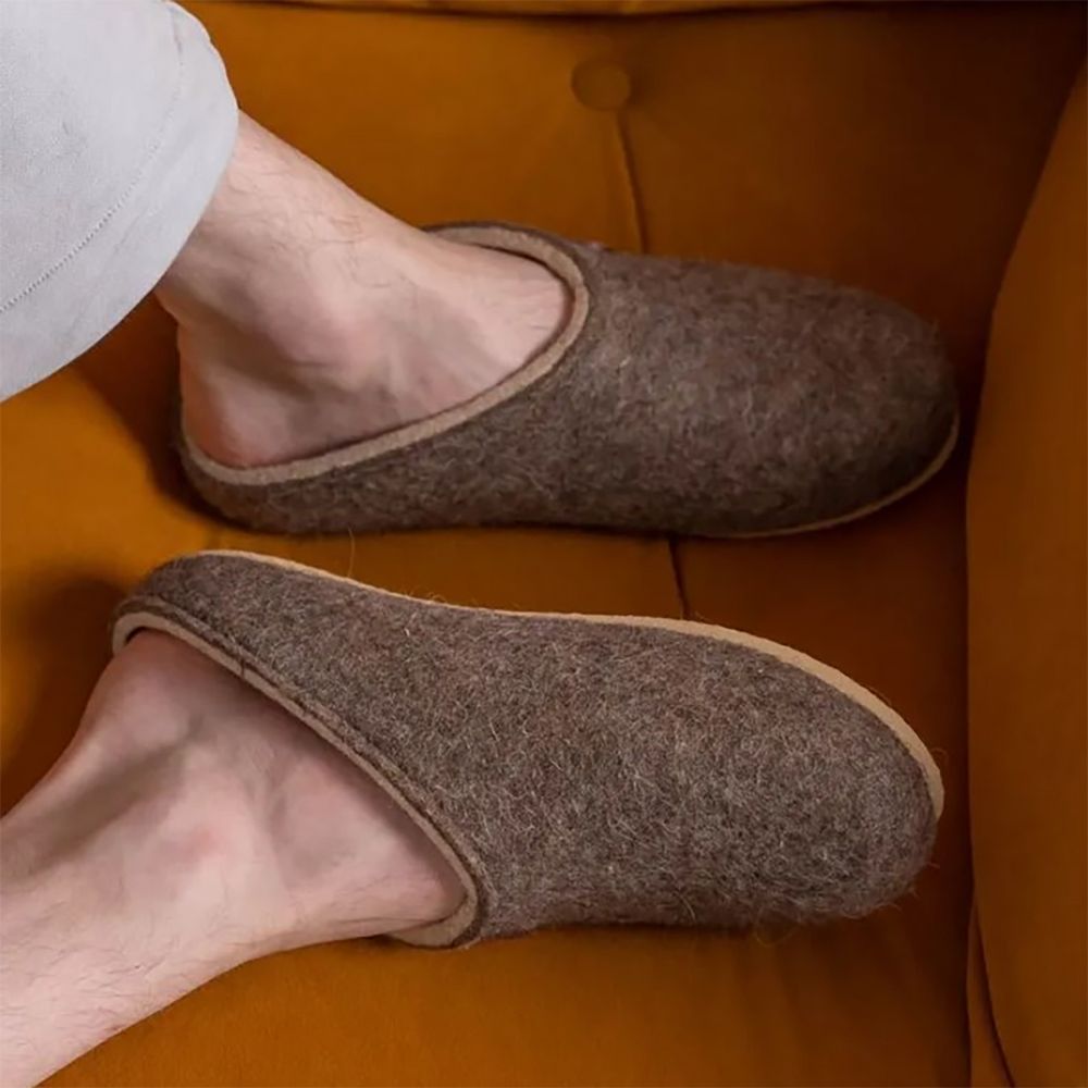 Домашние валенки Step, серо-коричневые (натуральные) — изображение 7