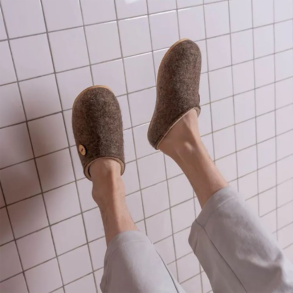 Домашние валенки Step, серо-коричневые (натуральные) — изображение 8