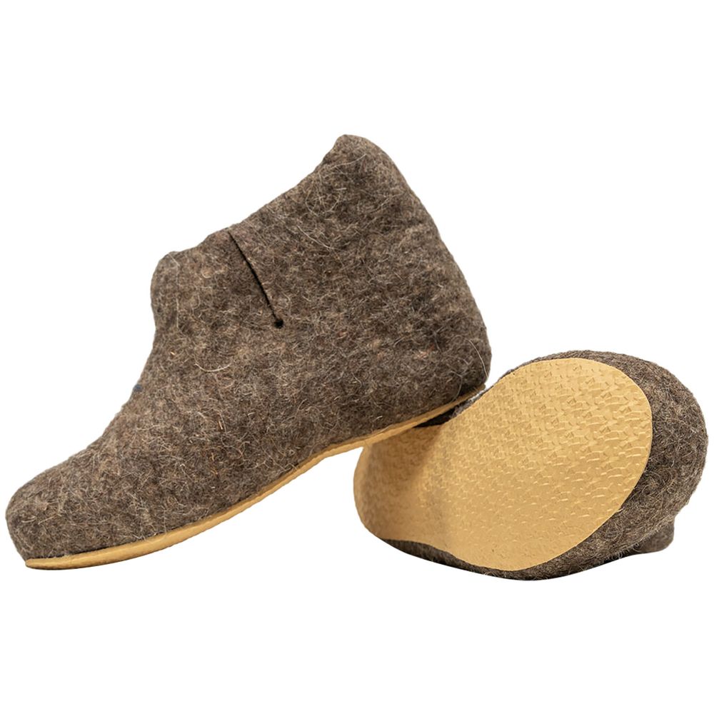 Домашние валенки Wild, серо-коричневые (натуральные) — изображение 6