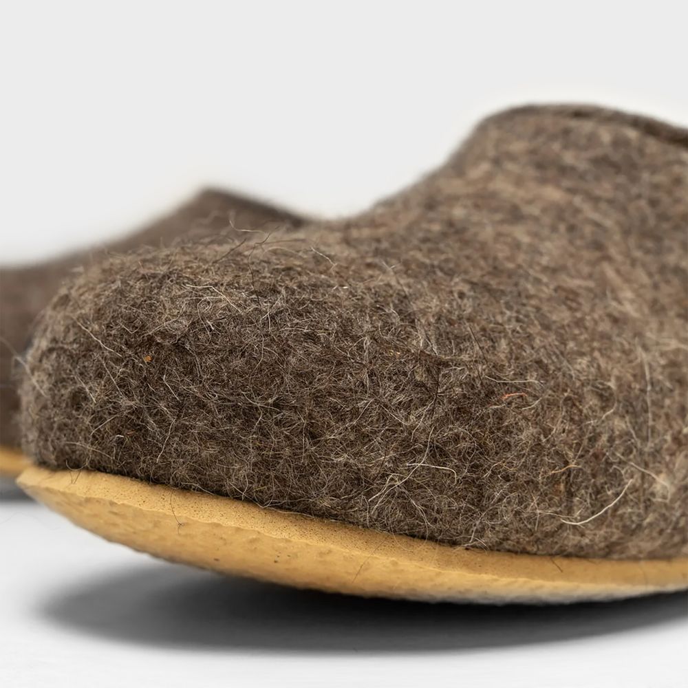 Домашние валенки Wild, серо-коричневые (натуральные) — изображение 3