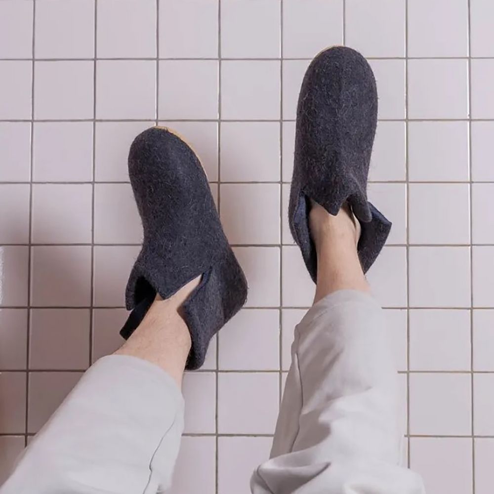 Домашние валенки Wild, темно-синие (клякса) — изображение 8