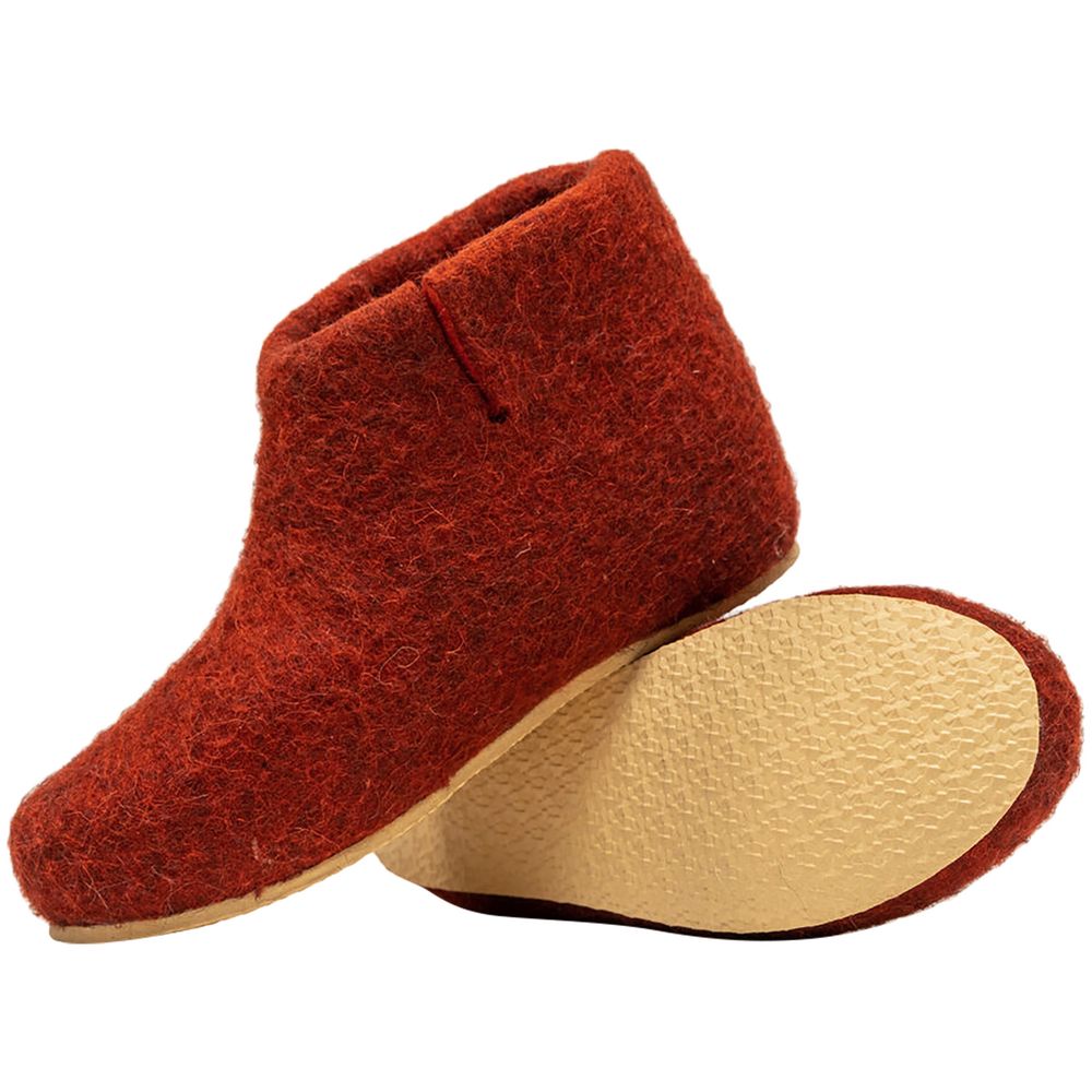 Домашние валенки Wild, красно-коричневые (терракот) — изображение 5