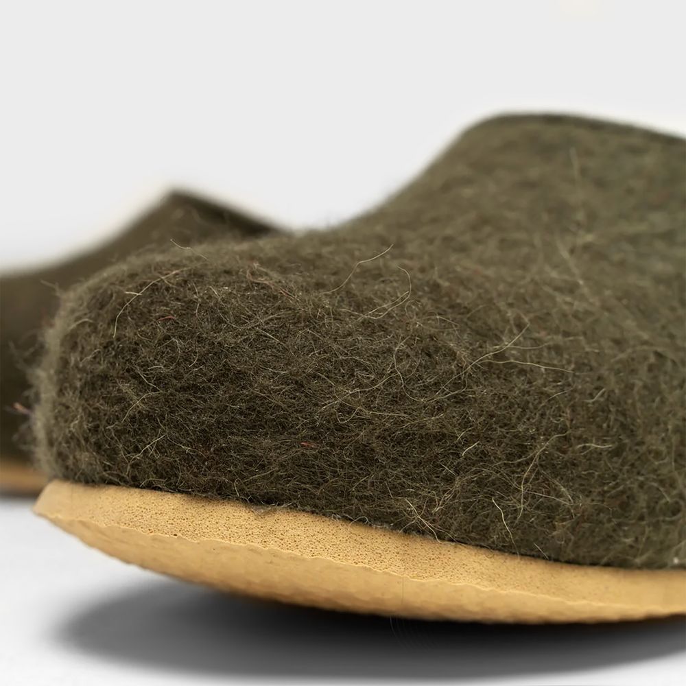Домашние валенки Wild, зеленые (олива) — изображение 3