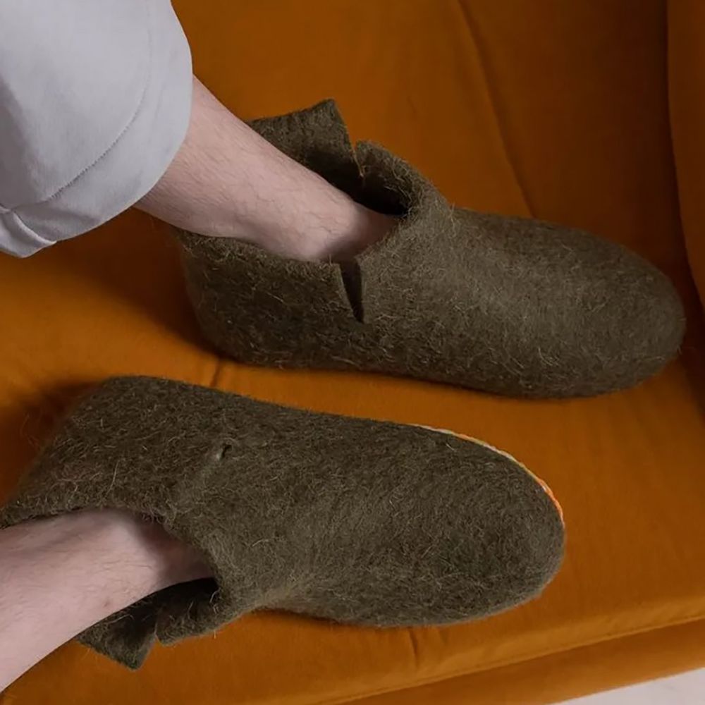 Домашние валенки Wild, зеленые (олива) — изображение 7