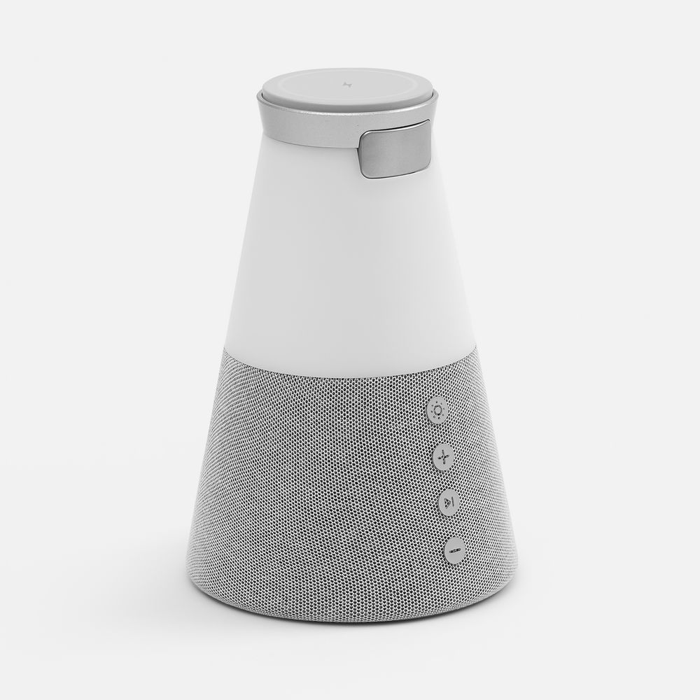 Bluetooth-колонка с беспроводной зарядкой и подсветкой Cone Sonance, серая — изображение 6