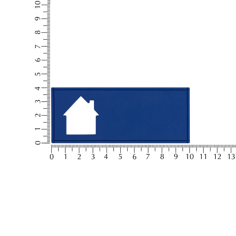Лейбл из ПВХ с вырубкой «Дом», синий — изображение 4