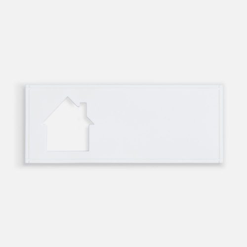 Лейбл из ПВХ с вырубкой «Дом», белый