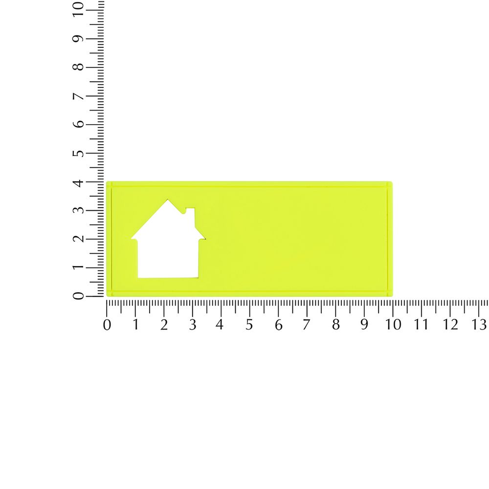 Лейбл из ПВХ с вырубкой «Дом», желтый неон — изображение 4