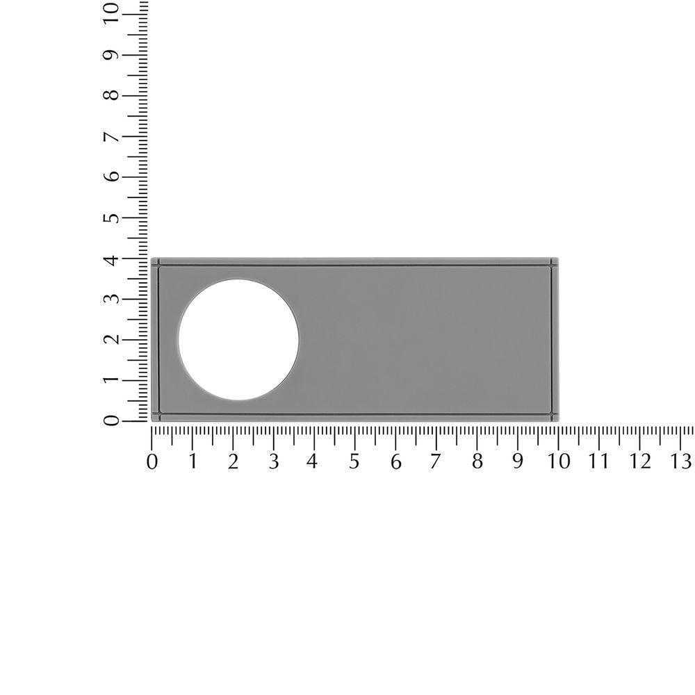 Лейбл из ПВХ с вырубкой «Круг», серый — изображение 4