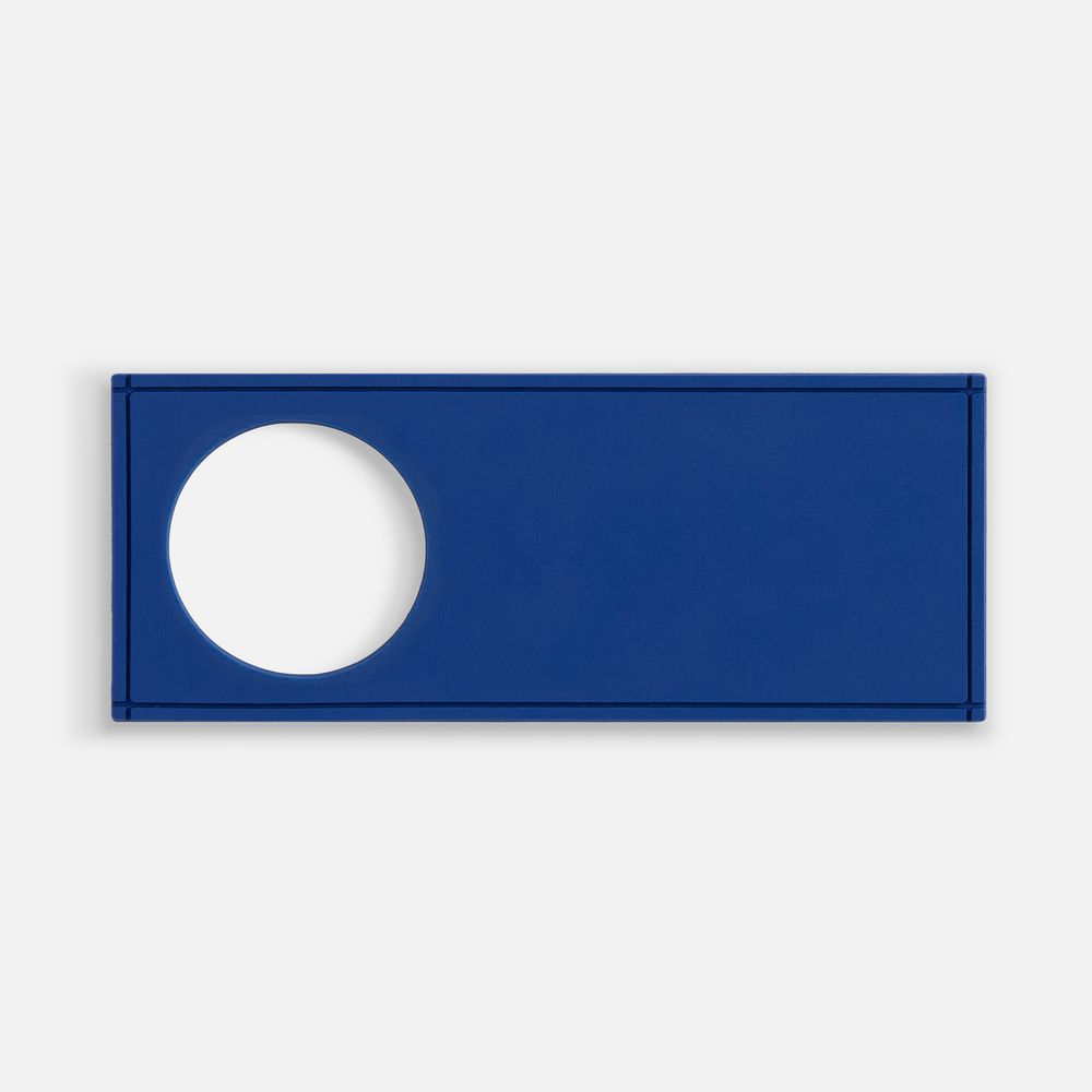 Лейбл из ПВХ с вырубкой «Круг», синий — изображение 2