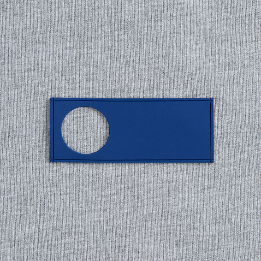 Лейбл из ПВХ с вырубкой «Круг», синий — изображение 3