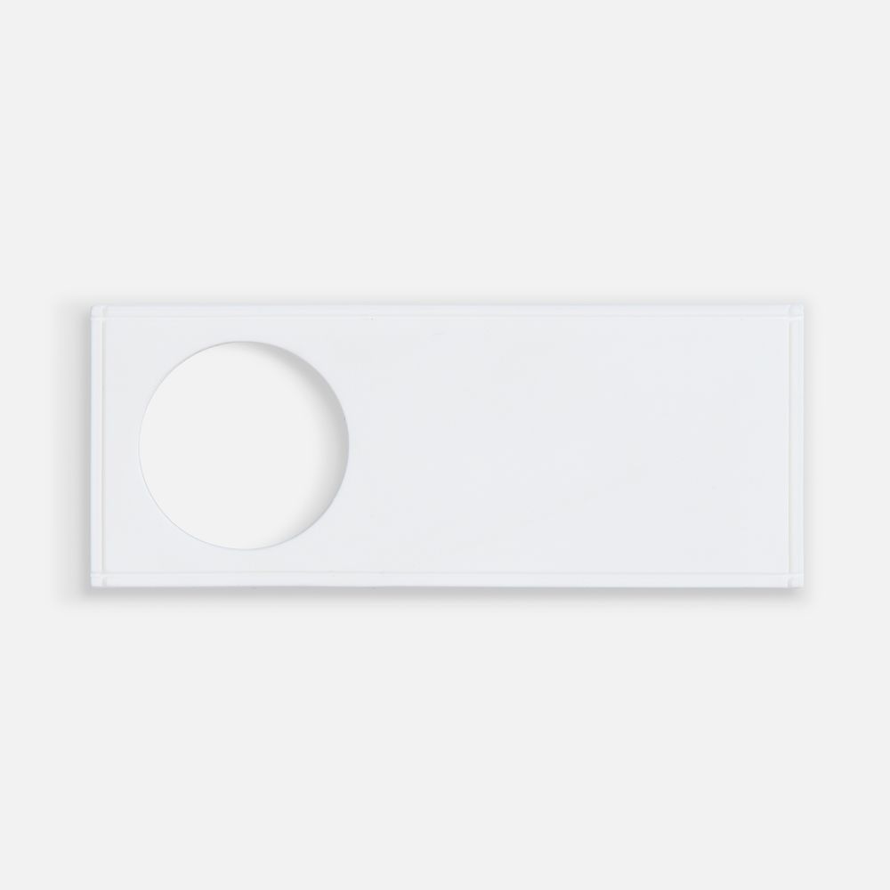 Лейбл из ПВХ с вырубкой «Круг», белый — изображение 2