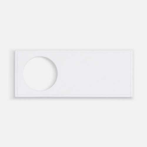 Лейбл из ПВХ с вырубкой «Круг», белый