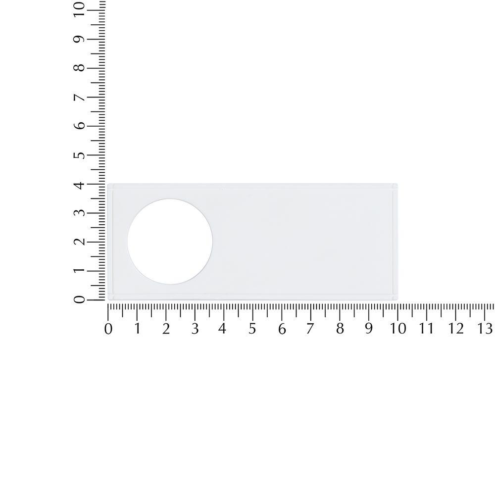 Лейбл из ПВХ с вырубкой «Круг», белый — изображение 4