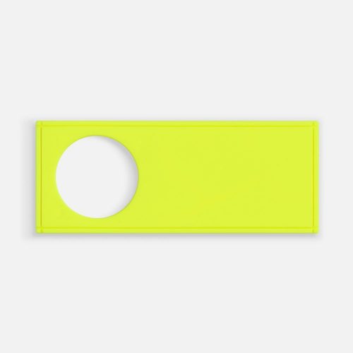 Лейбл из ПВХ с вырубкой «Круг», желтый неон