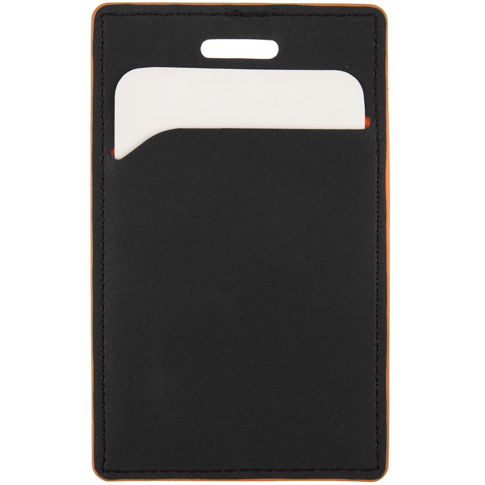 Чехол для пропуска Multimo, черный с оранжевым — изображение 4