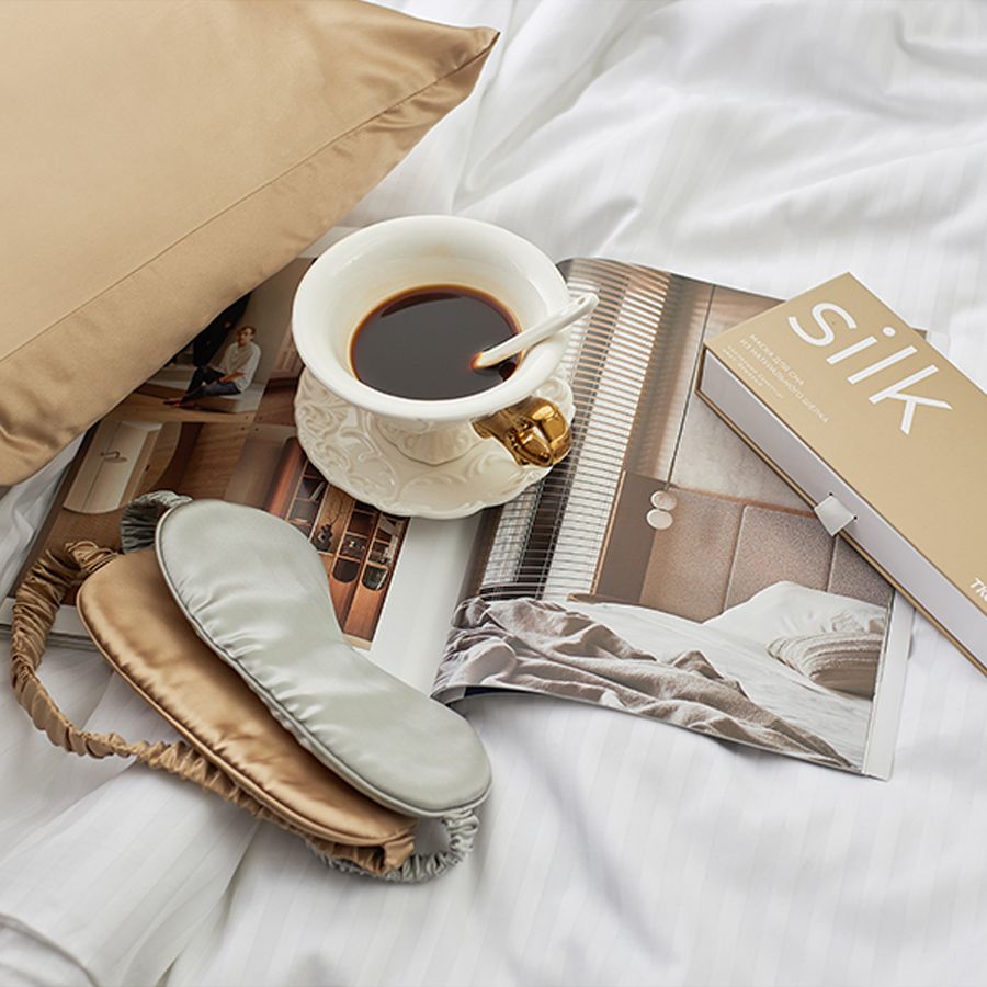 Маска для сна Essential, бежевая — изображение 10