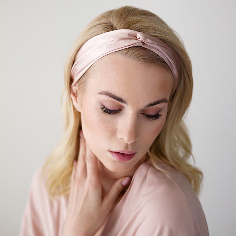 Повязка для волос Essential, розовая (пыльная роза) — изображение 4