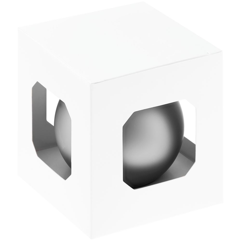 Елочный шар Finery Matt, 8 см, матовый серебристый — изображение 3