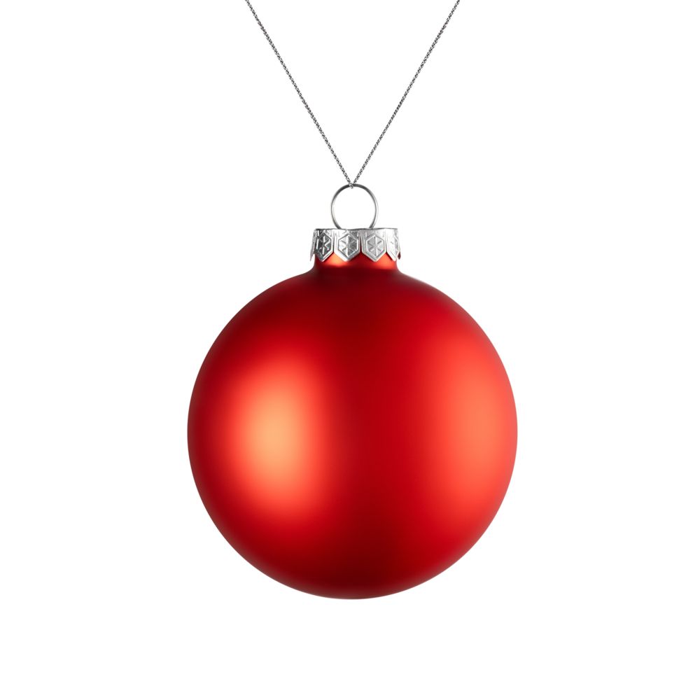 Елочный шар Finery Matt, 8 см, матовый красный — изображение 2