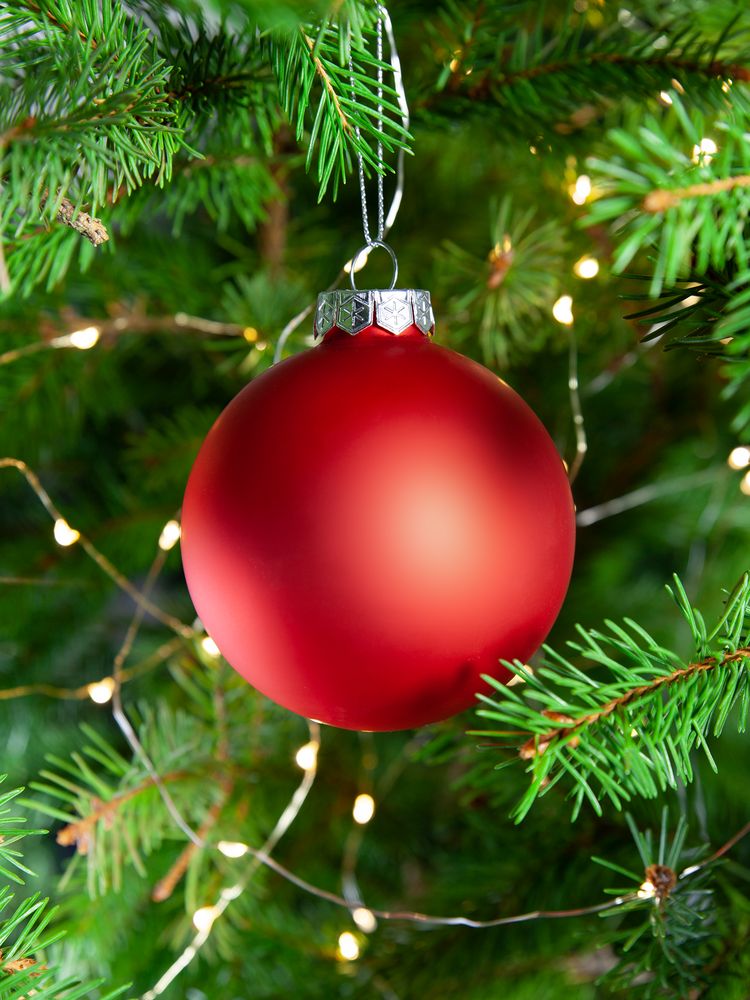 Елочный шар Finery Matt, 8 см, матовый красный — изображение 6
