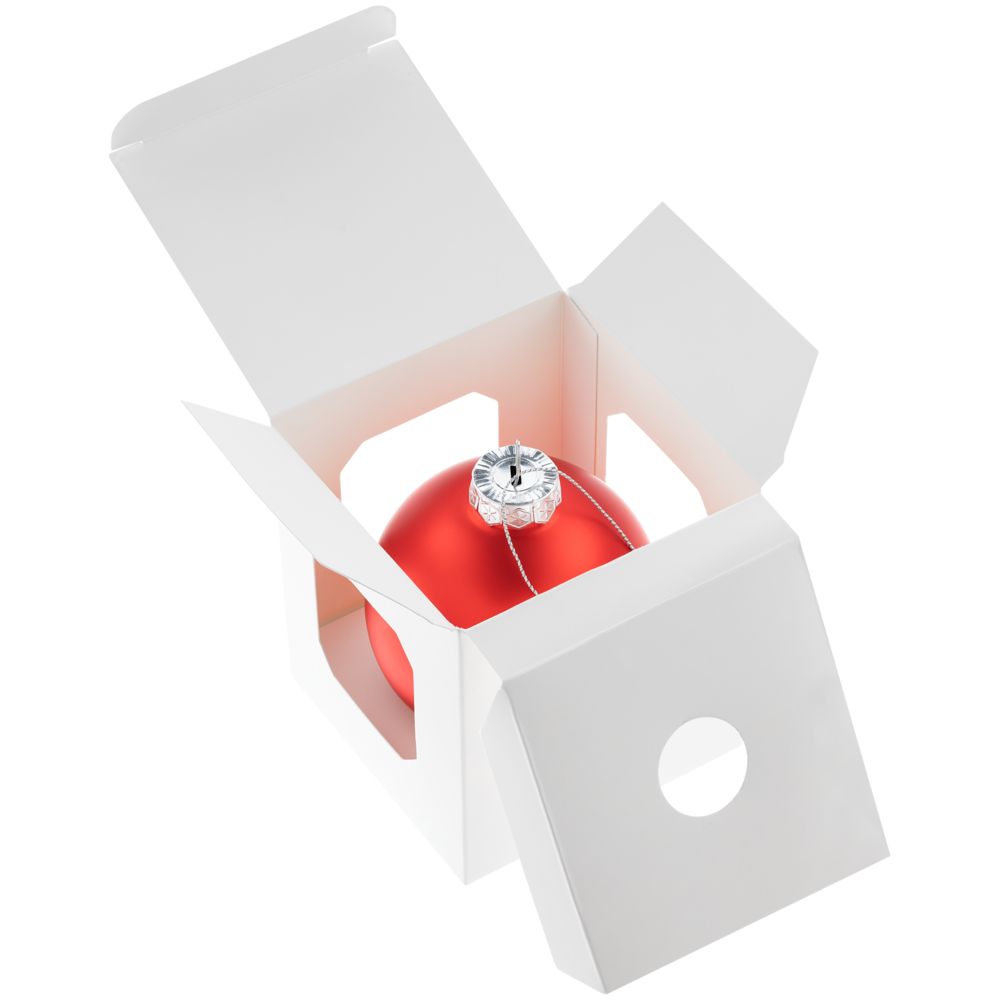 Елочный шар Finery Matt, 8 см, матовый красный — изображение 5