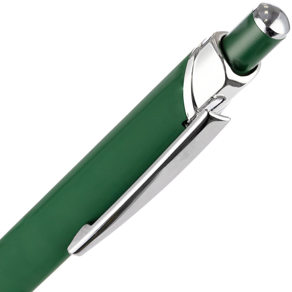 Ручка шариковая Chromos Soft Touch, зеленая — изображение 5