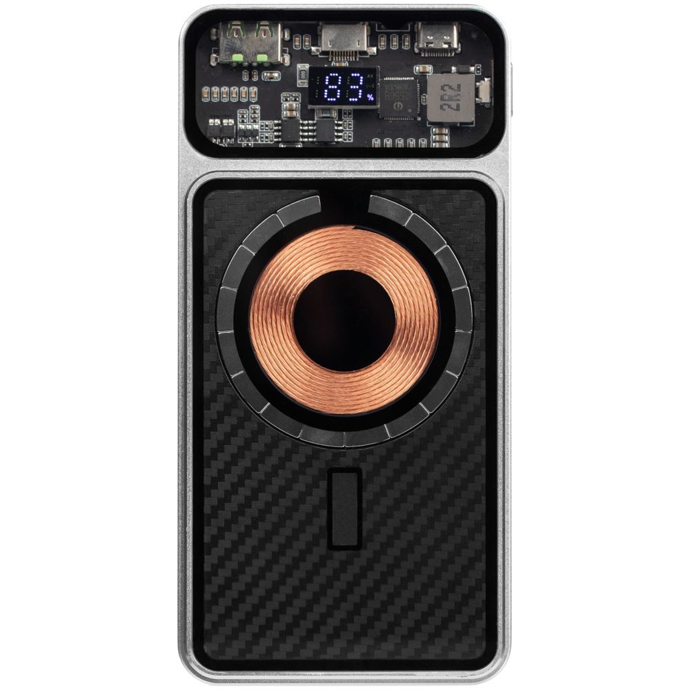 Магнитный беспроводной аккумулятор Cooper Prime 10000 мАч, серебристый — изображение 4