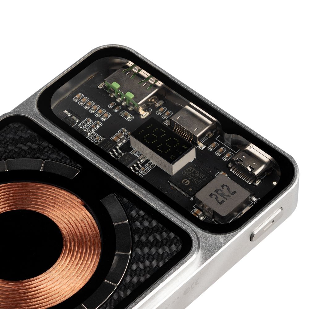 Магнитный беспроводной аккумулятор Cooper Prime 10000 мАч, серебристый — изображение 5