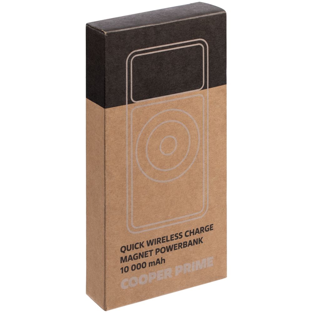 Магнитный беспроводной аккумулятор Cooper Prime 10000 мАч, темно-серый — изображение 11