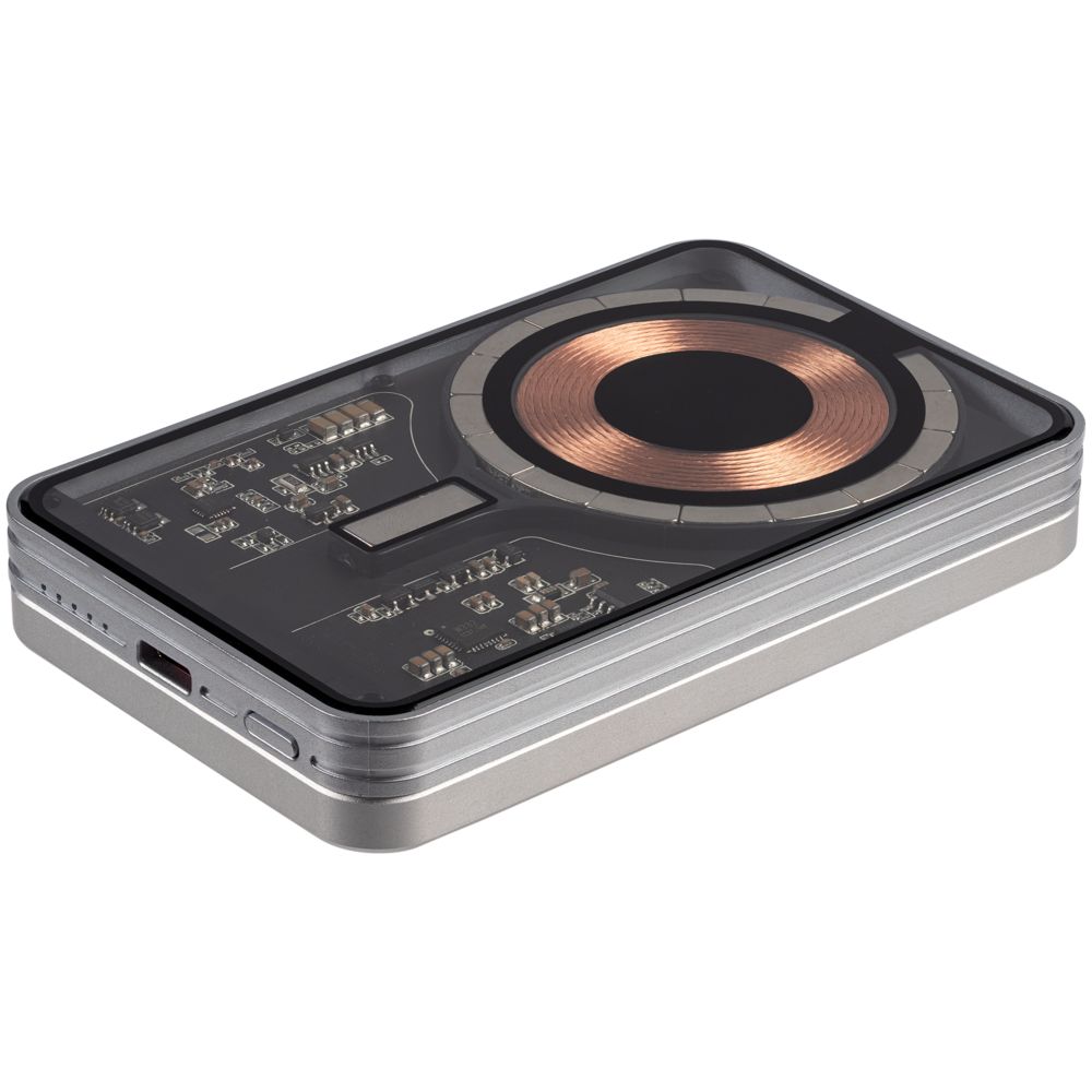 Магнитный беспроводной аккумулятор Cooper Ergo 5000 мАч, серебристый — изображение 2