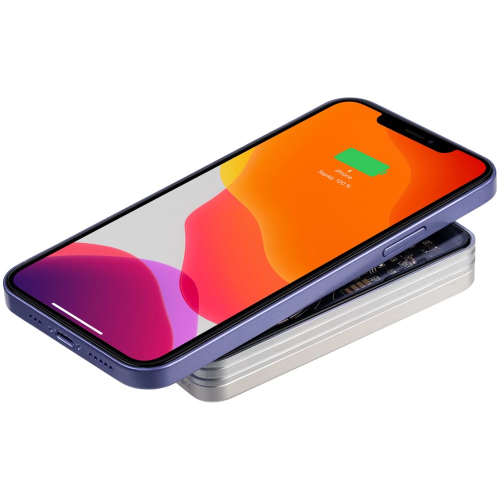 Магнитный беспроводной аккумулятор Cooper Ergo 5000 мАч, серебристый — изображение 10