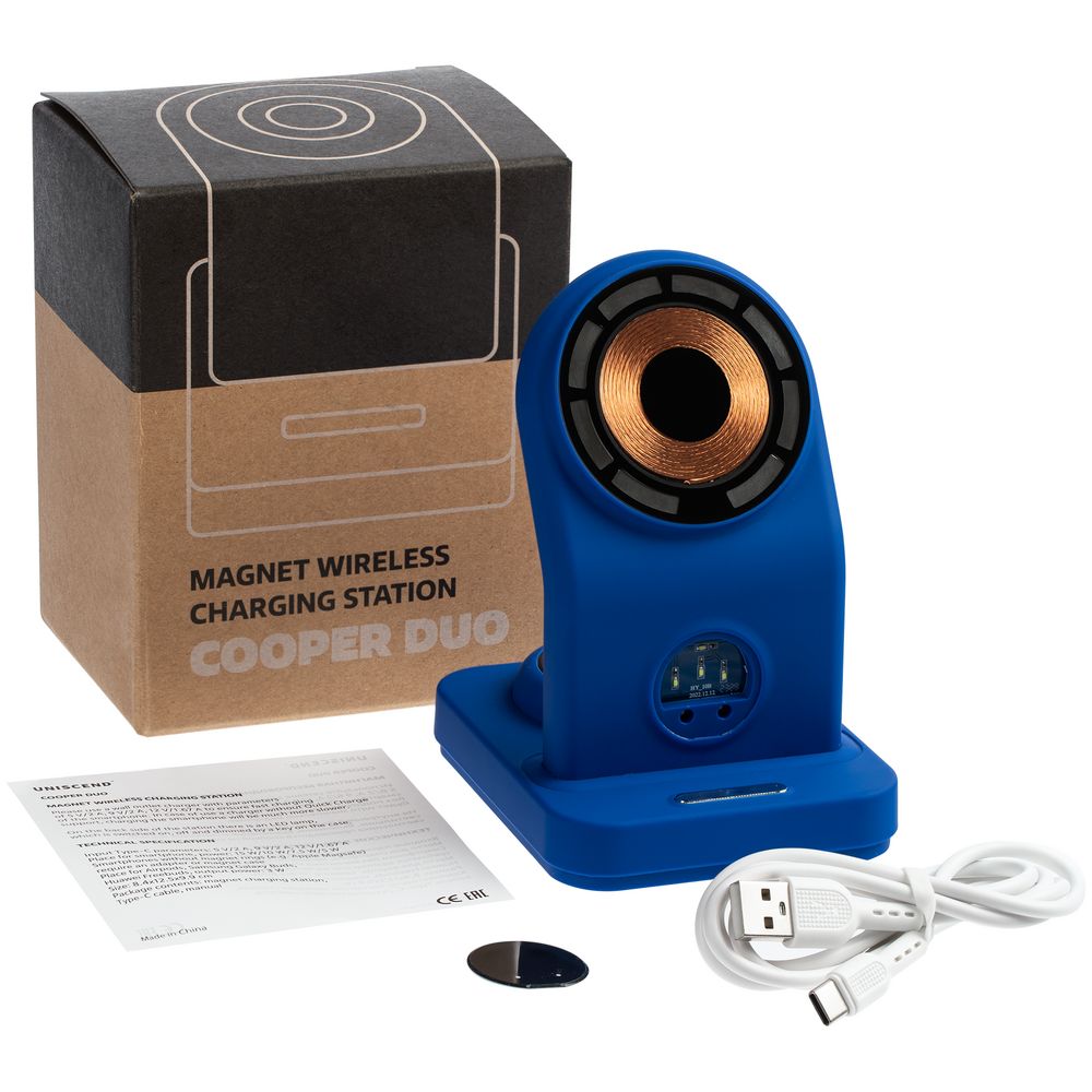Зарядная станция с подсветкой Cooper Duo, синяя — изображение 13