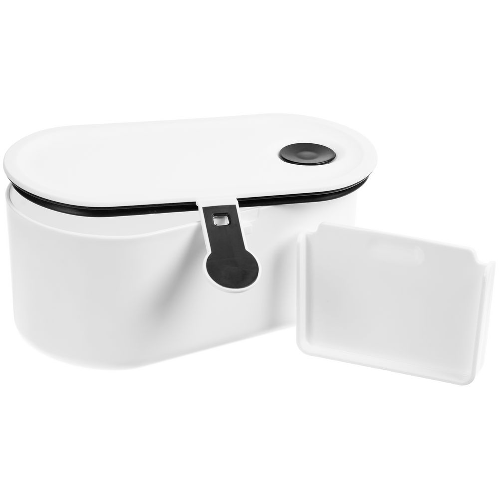 Ланчбокс Lunch Break, белый с черным — изображение 3