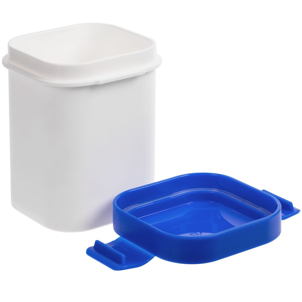 Ланчбокс для снеков Lunch Crunch, белый с синим — изображение 3