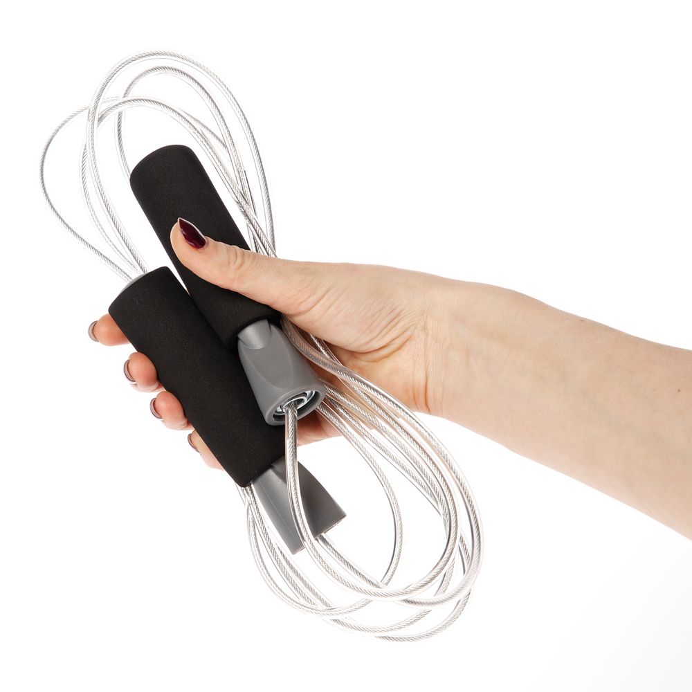 Скакалка скоростная Arriba, черная с серым — изображение 5