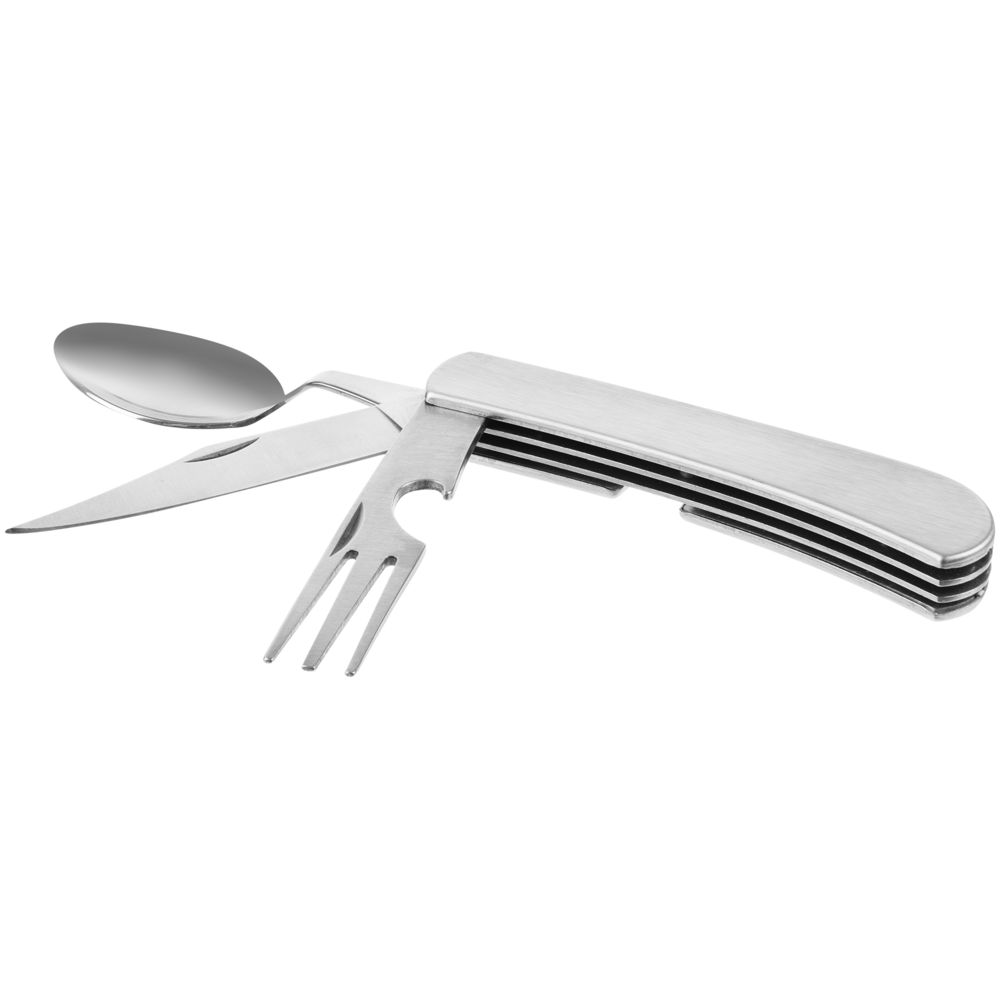 Походный складной столовый прибор Campsite Fold, стальной — изображение 2