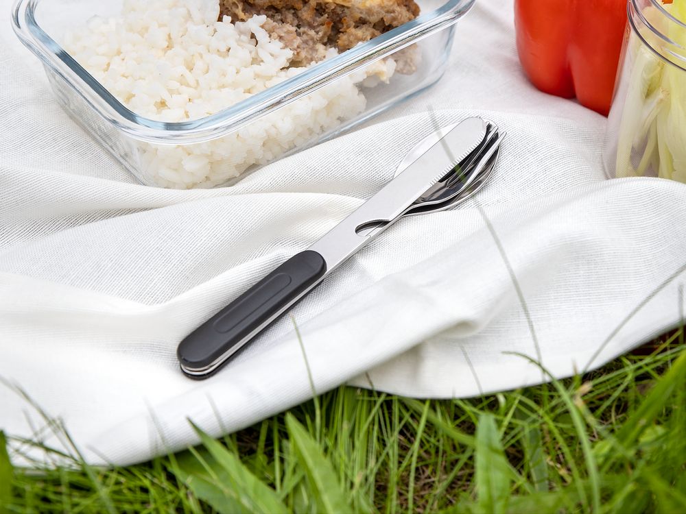 Набор походных столовых приборов Campsite, черный — изображение 8