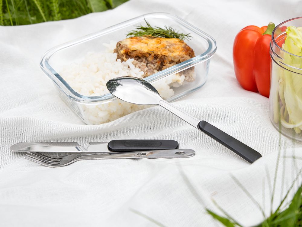 Набор походных столовых приборов Campsite, черный — изображение 9