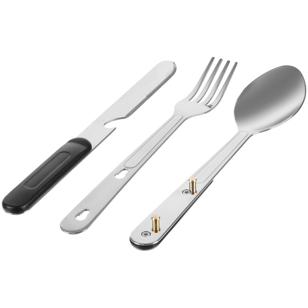 Набор походных столовых приборов Campsite, черный — изображение 3