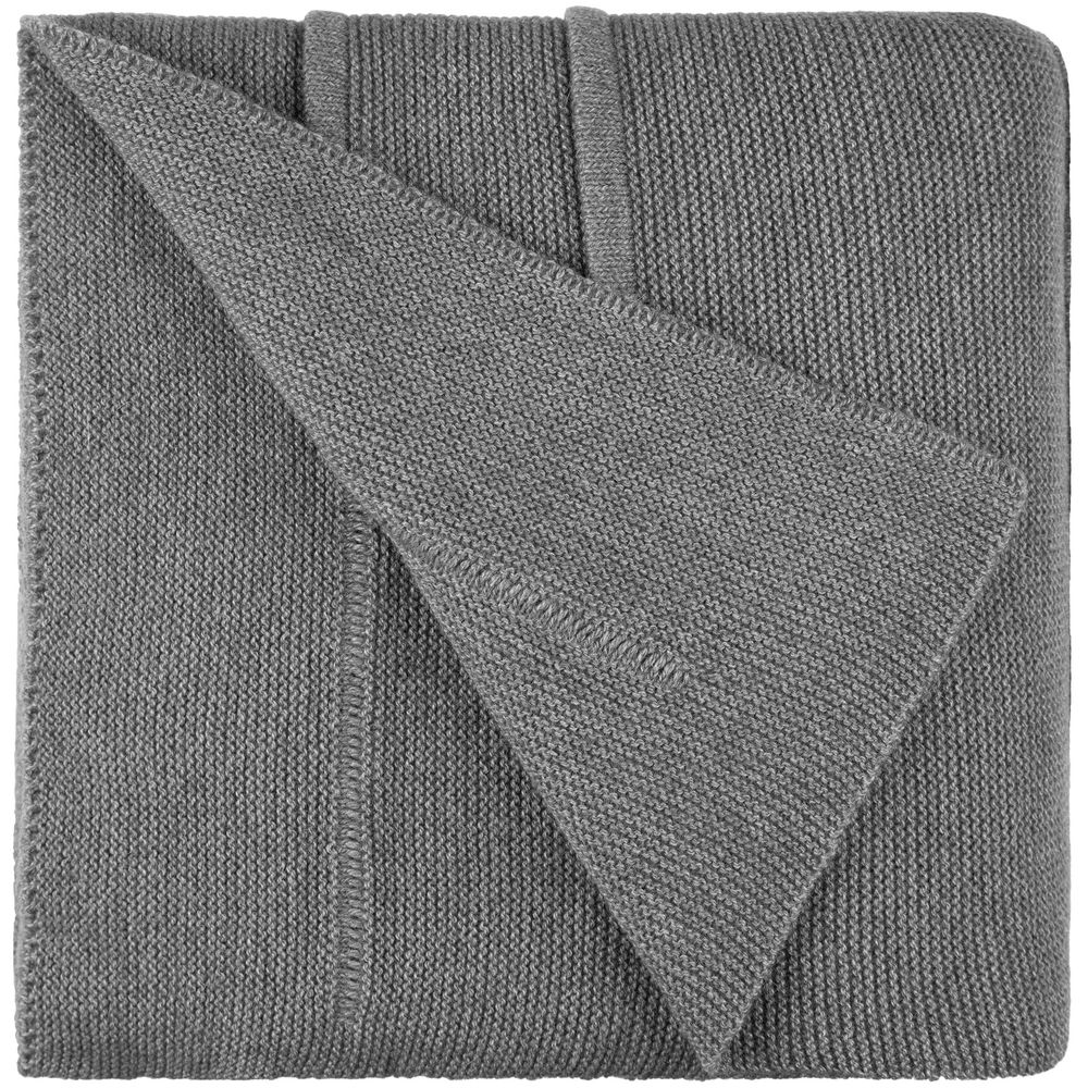 Плед Nessona Alpaca, серый (кварцевый меланж) — изображение 4