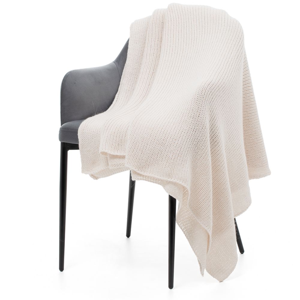 Плед Knitly, белый — изображение 2