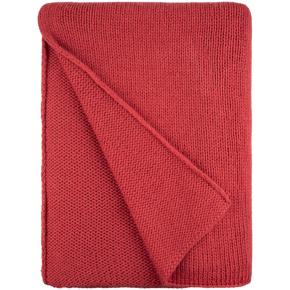 Плед Knitly, красный (коралл) — изображение 4