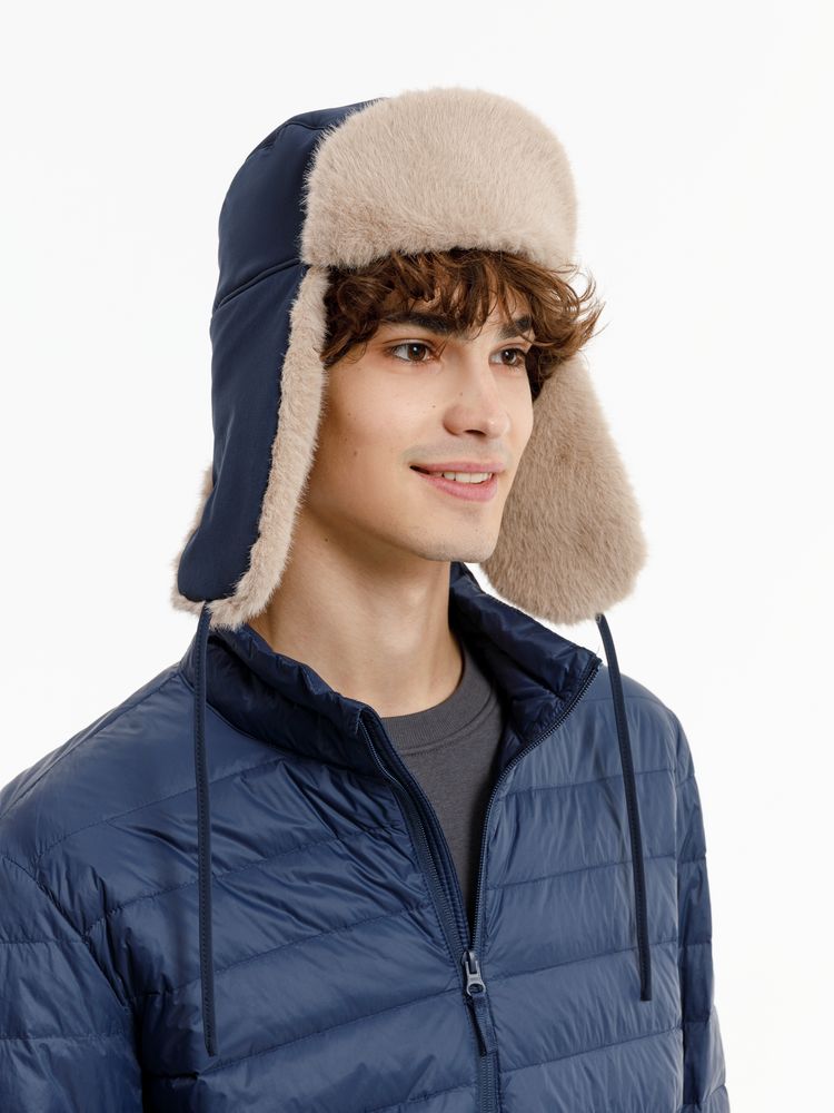 Шапка-ушанка Wasa, темно-синяя — изображение 7